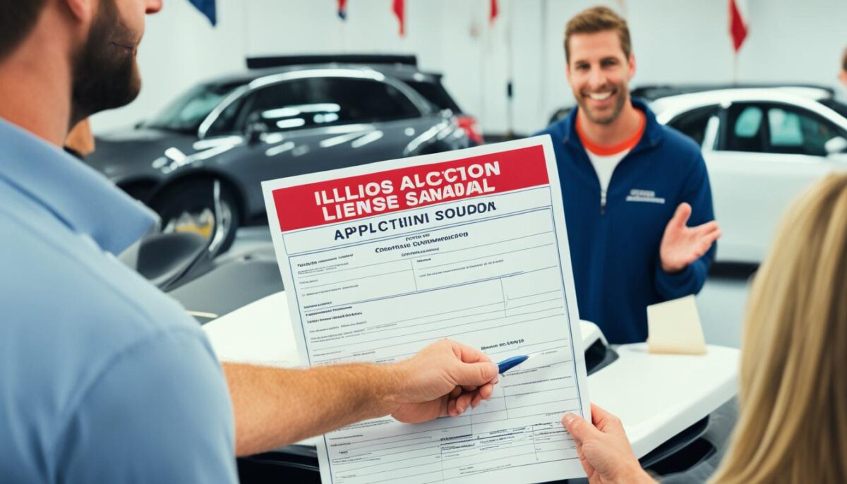 steps to get car auction license in illinois